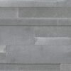 Closeup of Aksent 3D Grey Basalt natural stone panel product