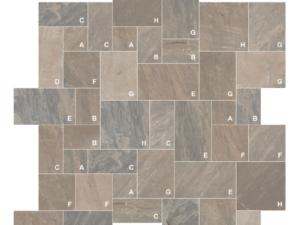 Autumn Brown cut and patterned flagstone swatch