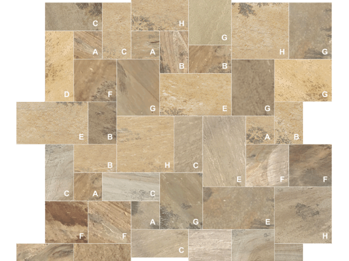 Autumn Mist cut and patterned flagstone product swatch