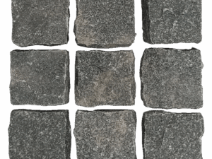 Black Cobbles natural stone driveway product swatch photo