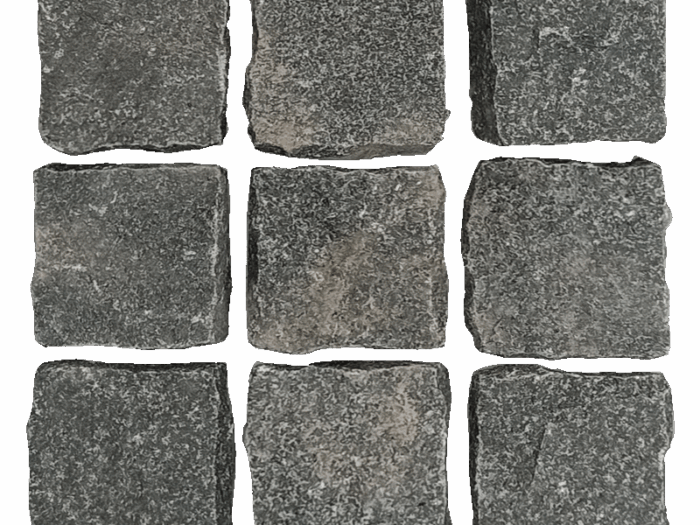 Black Cobbles natural stone driveway product swatch photo