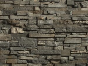 Closeup of Flint Chop Ledge manufactured stone veneer