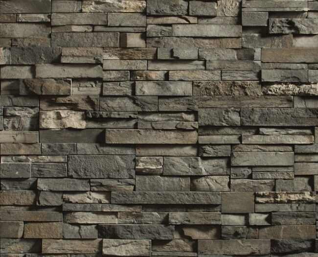 Closeup of Flint Chop Ledge manufactured stone veneer