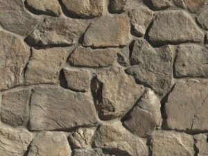 Closeup of Bison Foothill Rubble manufactured stone veneer product