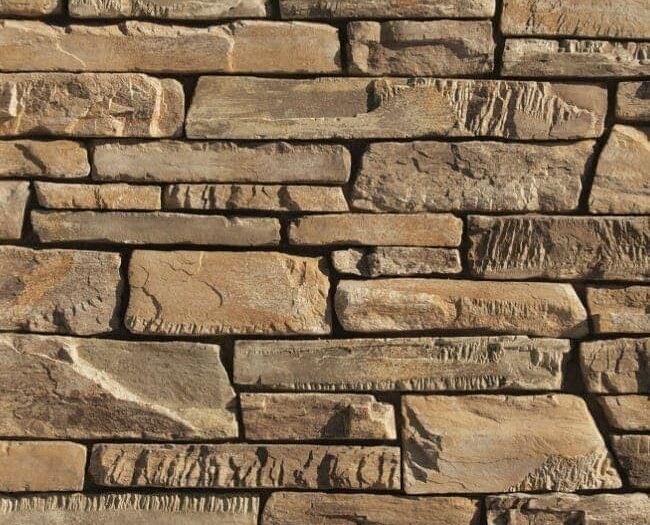 Closeup of Mountainlion Peak ledge manufactured stone veneer product