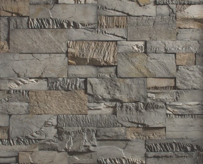 Closeup of Blacktruffle split modular manufactured stone veneer product