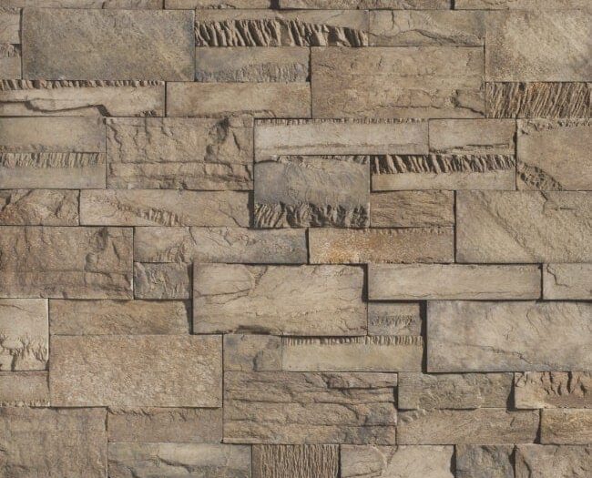 Closeup of Friarcloth Split Modular manufactured stone veneer