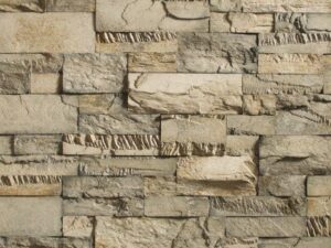 Closeup of Tortoiseshell Split Modular manufactured stone veneer product