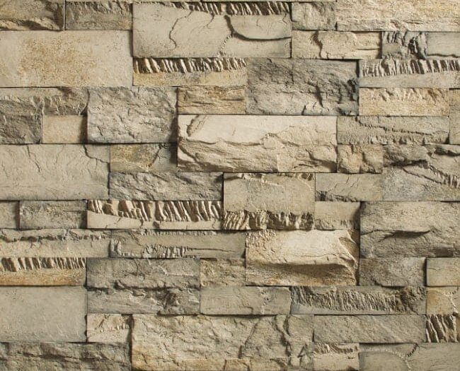 Closeup of Tortoiseshell Split Modular manufactured stone veneer product