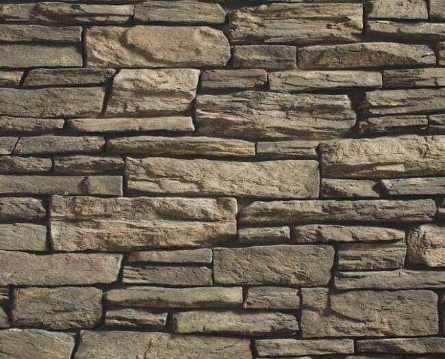 Closeup of Bison Trail Ledge manufactured stone veneer product