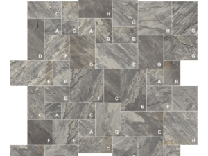 Ebony Black Cut and Patterned Flagstone product swatch