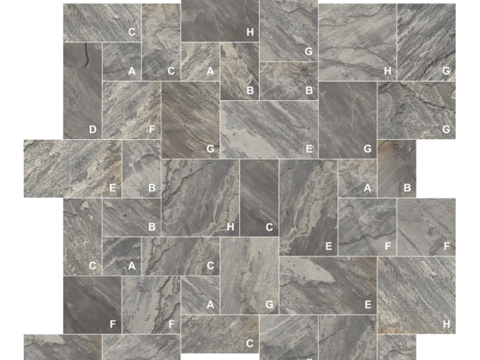 Ebony Black Cut and Patterned Flagstone product swatch