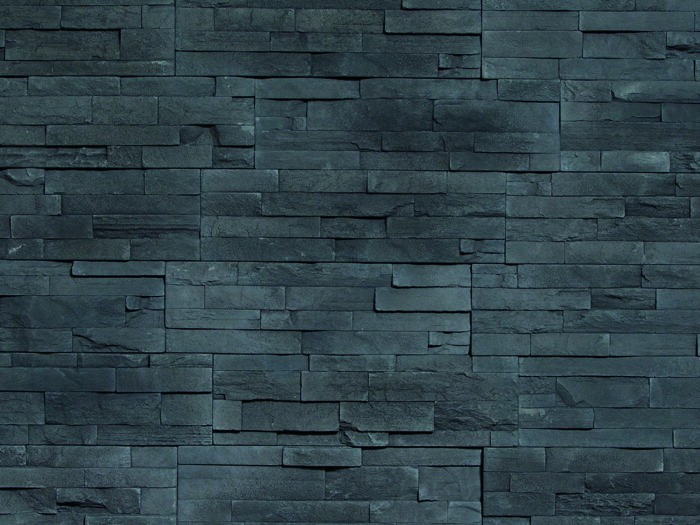 Closeup of Ebony Long Island Stak manufactured stone veneer product