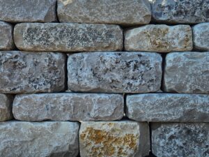 Grey Tumbled Stone Retaining Wall Product Swatch