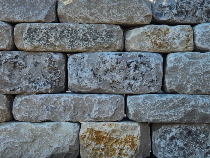 Grey Tumbled Stone Retaining Wall Product Swatch