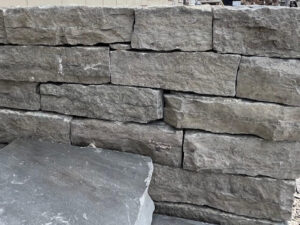 Harbor Blue Snapped Stone Retaining Wall Product Swatch