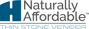 logo for Hedberg Home's naturally affordable collection of thin stone veneers