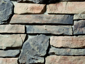 Closeup of Barton Stone Mountain Blend manufactured stone veneer product