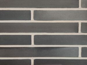 Obsidian Shadow norman brick product swatch with black mortar