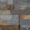 Closeup of Slim Line Series Ochre SL natural stone wall panel product
