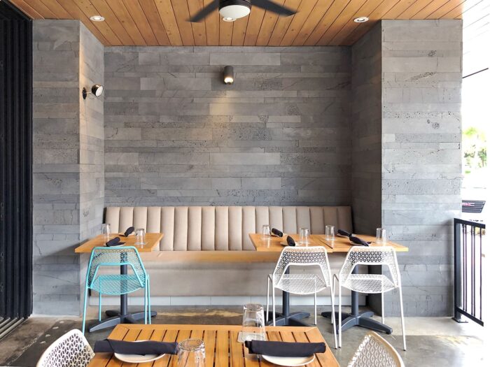 Platinum Lavastone Planc Natural Stone Veneer Commercial Restaurant