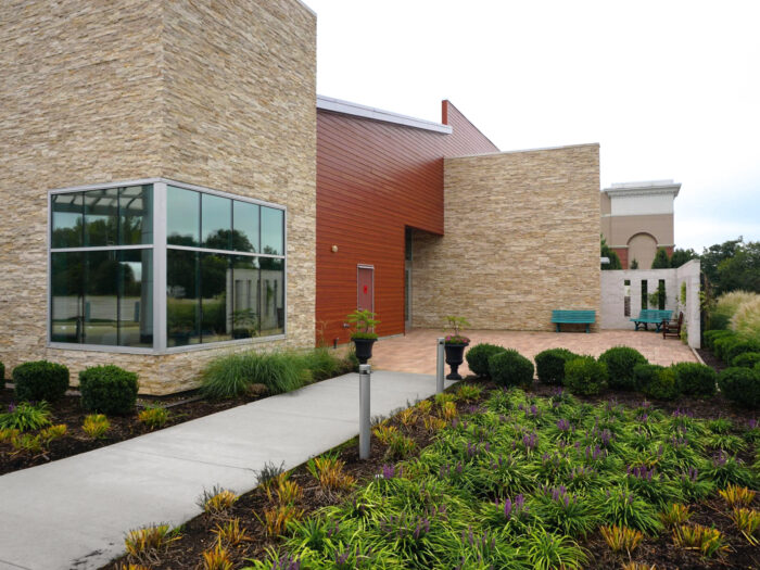 Pro Series Corsica Blend Splitface Stone Panel Commercial Exterior