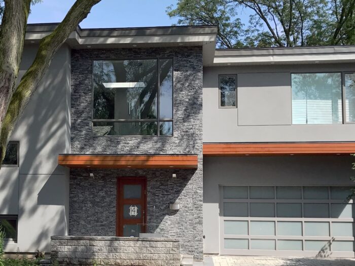 Pro Series Ridgeline Splitface Stone Panel Residential Exterior