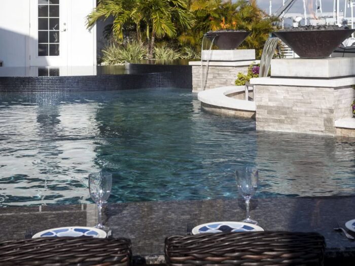 Pro Series Silva Splitface Stone Panels Pool Columns