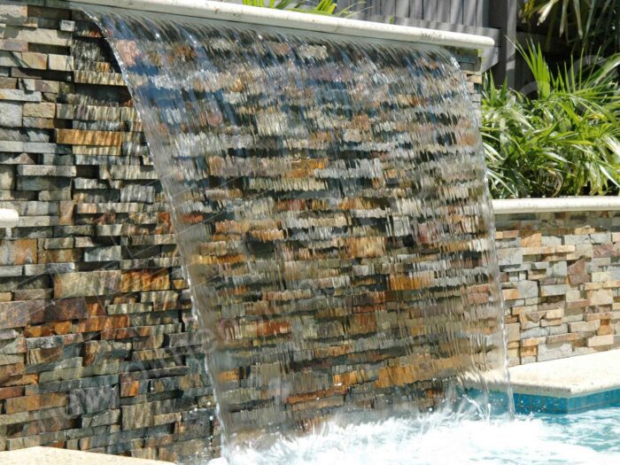 Standard Series Ochre Rock Panels Residential Water Feature