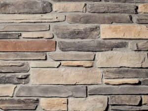 Closeup of Montour Cliffstone manufactured stone veneer product