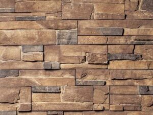 Closeup of Sable Faststak manufactured stone veneer product