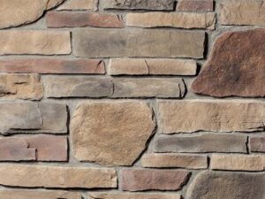 Closeup of Comforts of Home Stone Mountain Blend manufactured stone veneer product