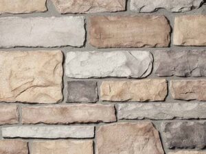 Closeup of Hudson Bay Ohio Rubble Stone manufactured stone veneer product