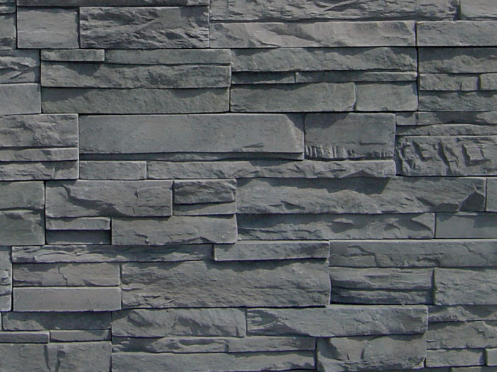Closeup of Graphite Imperial Stack manufactured stone product