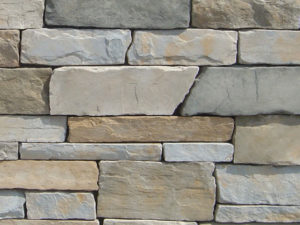 Closeup of Blue Creek Pacific Ledge manufactured stone veneer product