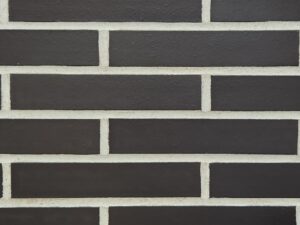 Volcanic Black norman brick product swatch with white mortar