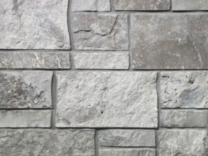 closeup of biltmore castle gray natural stone veneer