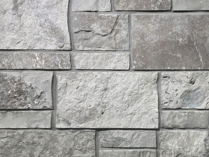 closeup of biltmore castle gray natural stone veneer