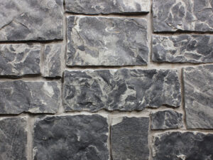 Closeup of blacksmith forge natural stone veneer product