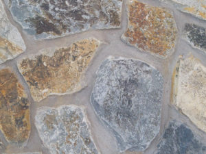 closeup of chief cliff cottage natural stone veneer