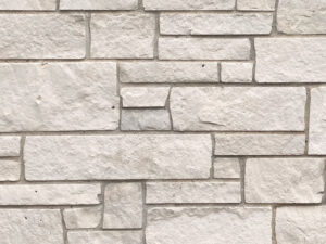 closeup of landmark castle natural stone veneer display with restoration mortar