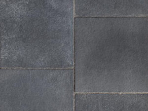 Black Limestone cut and patterned flagstone product swatch