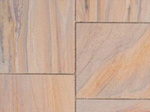 Rainbow cut and patterned flagstone product swatch