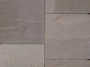 Slate grey cut and patterned flagstone product swatch