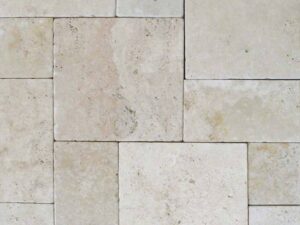 Tuscany Beige cut and patterned flagstone product swatch photo